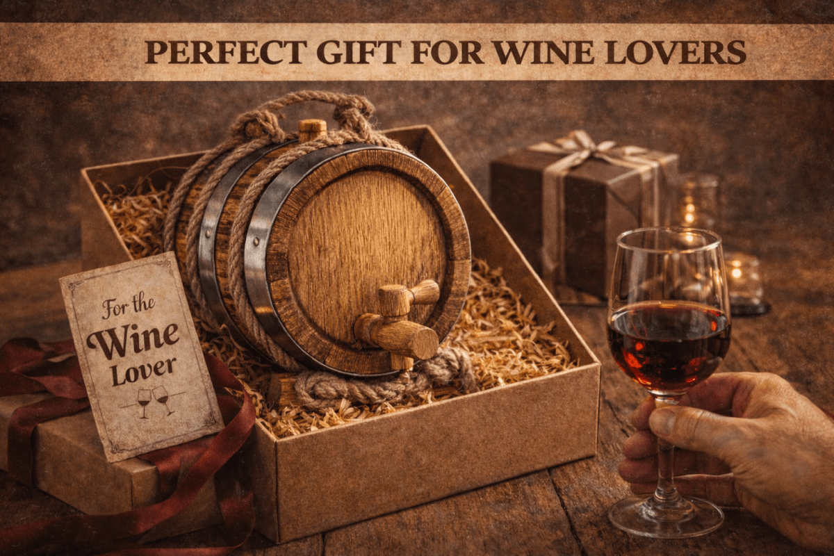 Oak Aging Barrel with Stand & Spigot - Mini Whiskey/Wine Barrel for Home Aging - Available in 3, 5, 10, 15L - Bodega75