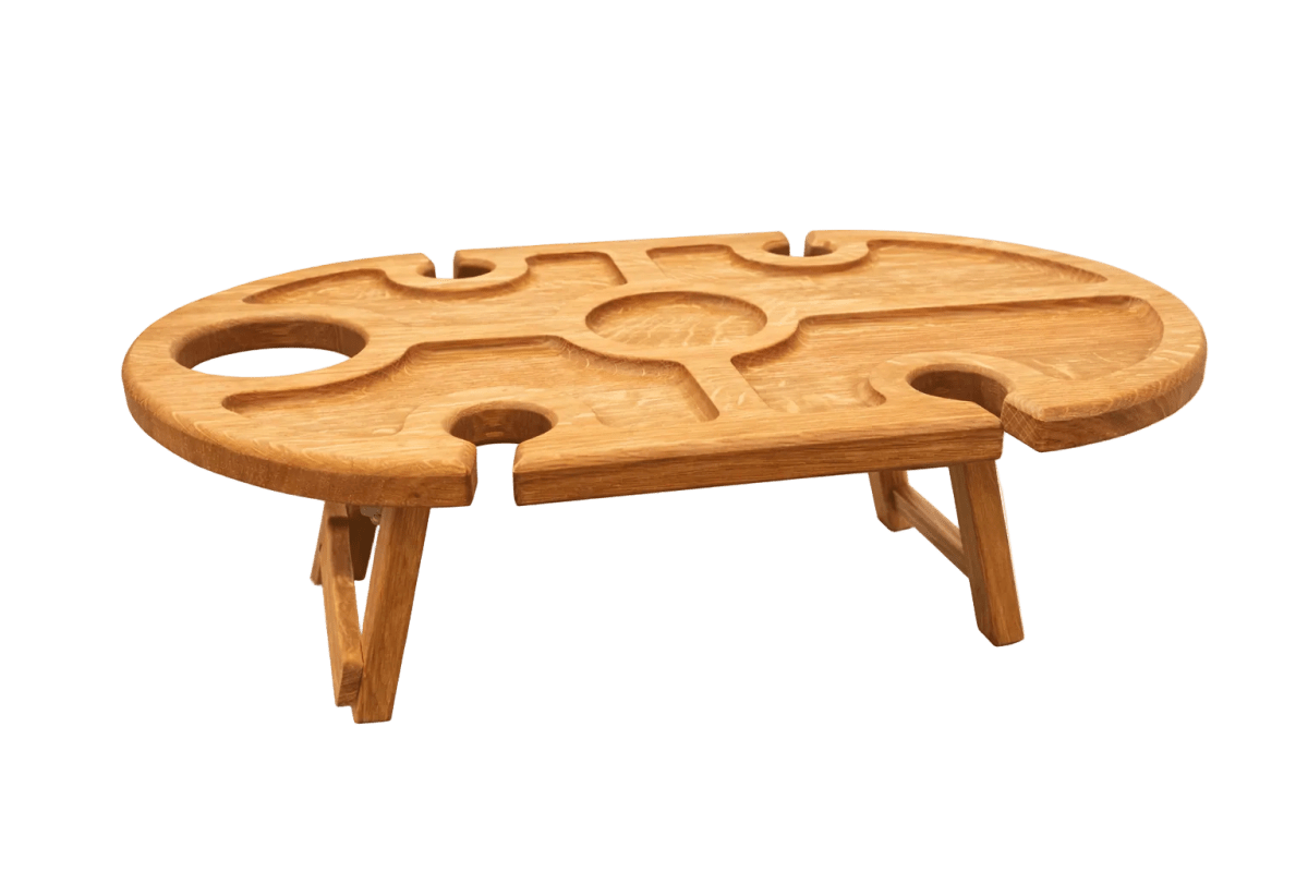 Portable Wooden Wine Table Elipse - Bodega75
