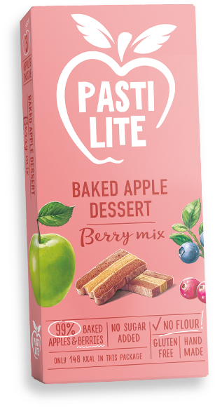 BAKED APPLE NATURAL DESSERT berry-mix